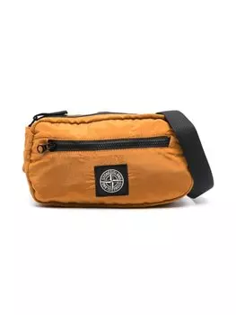 Stone Island Junior поясная сумка с логотипом Compass, коричневый