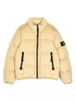 Stone Island Junior пуховик с нашивкой Compass, желтый