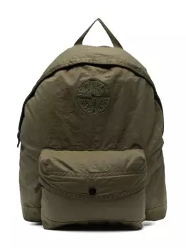 Stone Island Junior рюкзак с вышитым логотипом, зеленый