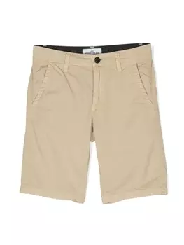 Stone Island Junior шорты чинос с нашивкой-логотипом, нейтральный цвет