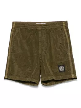 Stone Island Junior шорты с нашивкой Compass, зеленый