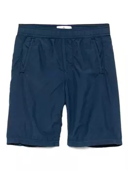 Stone Island Junior шорты с нашивкой-логотипом, синий