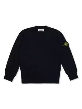 Stone Island Junior свитер с нашивкой Compass, синий