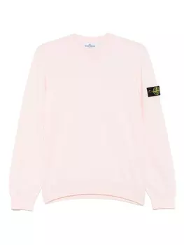 Stone Island Junior свитер с нашивкой Compass, розовый