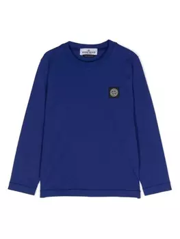 Stone Island Junior толстовка с аппликацией Compass, синий