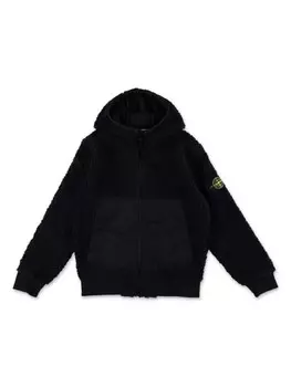Stone Island Junior толстовка с капюшоном и мотивом компаса, черный