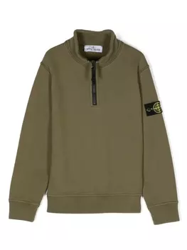 Stone Island Junior толстовка с логотипом Compass, зеленый