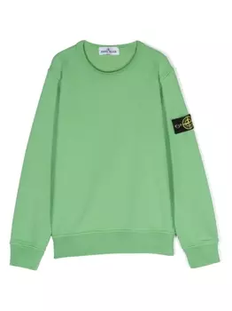 Stone Island Junior толстовка с логотипом Compass, зеленый