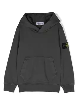 Stone Island Junior толстовка с нашивкой Compass, серый