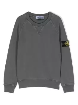 Stone Island Junior толстовка с нашивкой Compass, серый