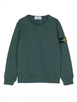 Stone Island Junior толстовка с нашивкой Compass, зеленый