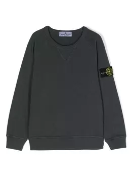 Stone Island Junior толстовка с нашивкой Compass, серый