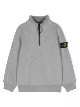 Stone Island Junior толстовка с нашивкой Compass, серый