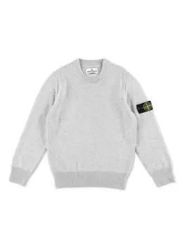 Stone Island Junior толстовка с нашивкой Compass, серый