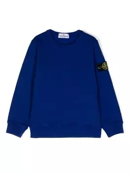 Stone Island Junior толстовка с нашивкой Compass, синий