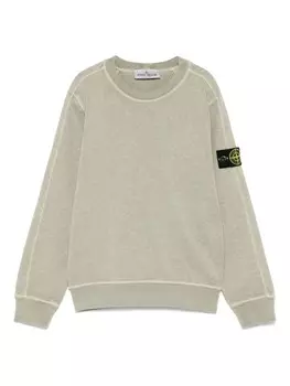 Stone Island Junior толстовка с нашивкой Compass, зеленый