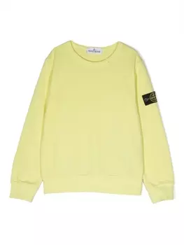 Stone Island Junior толстовка с нашивкой-логотипом, желтый