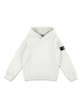 Stone Island Junior толстовка с значком компаса, белый