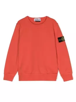 Stone Island Junior толстовка со съемным декором Compass, оранжевый