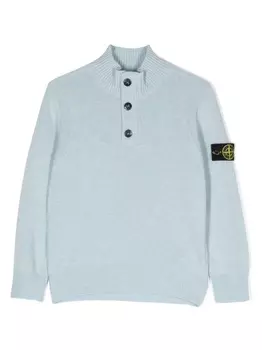 Stone Island Junior топ с логотипом Compass, синий