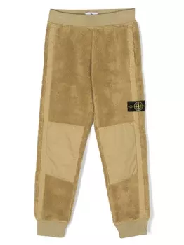 Stone Island Junior зауженные брюки с нашивкой Compass, зеленый