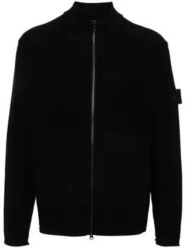 Stone Island кардиган с нашивкой Compass, черный
