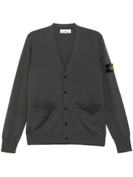 Stone Island кардиган с нашивкой Compass, серый
