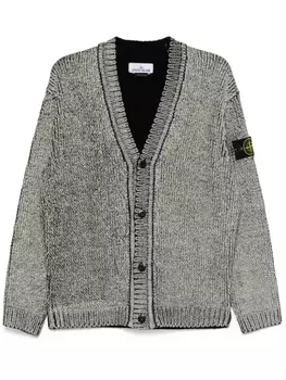 Stone Island кардиган с принтом, черный
