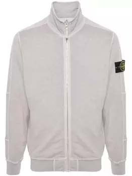 Stone Island куртка на молнии с логотипом Compass, серый