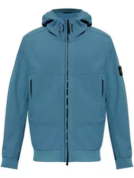 Stone Island куртка на молнии с логотипом Compass, синий