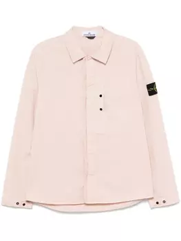 Stone Island куртка-рубашка с нашивкой Compass, розовый