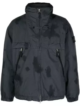Stone Island куртка с капюшоном и нашивкой Compass, синий