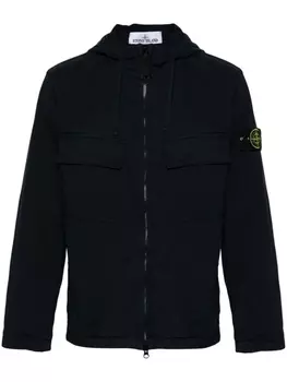 Stone Island куртка с капюшоном и нашивкой Compass, синий