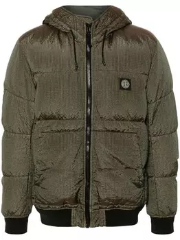 Stone Island куртка с мотивом компаса, зеленый