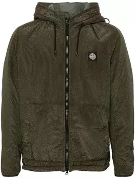 Stone Island куртка с мотивом компаса, зеленый