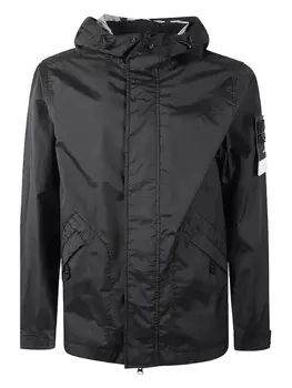 Stone Island куртка с нашивкой-логотипом, черный