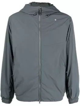 Stone Island куртка с вышитым логотипом, серый