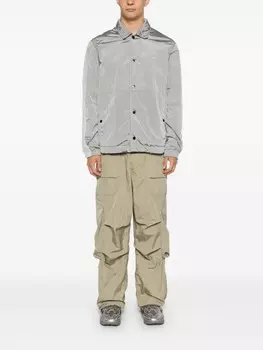 Stone Island куртка с вышитым логотипом, серый