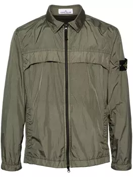 Stone Island легкая куртка с нашивкой Compass, зеленый