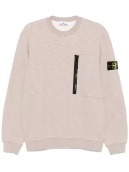 Stone Island меланжевая толстовка, серый