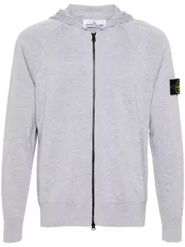 Stone Island меланжевое худи, серый