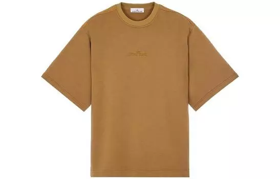 Футболка мужская Stone Island Mixed Fabric, коричневый