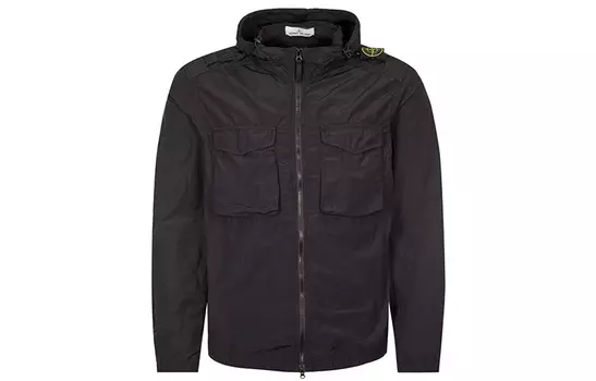 Куртка мужская Stone Island с двумя внешними карманами, черный