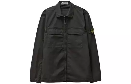 Куртка мужская Stone Island с логотипом на рукаве, черный