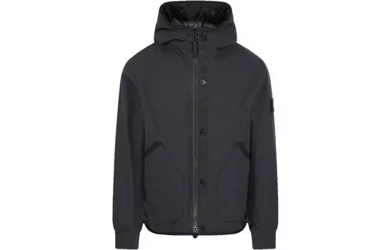 Куртка мужская Stone Island с карманами и капюшоном, черный