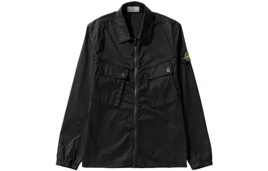 Куртка мужская Stone Island с нашивкой логотипа, черный