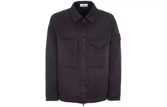 Куртка-рубашка мужская Stone Island с карманами, черный