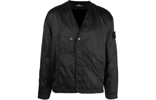 Куртка мужская Stone Island с V-образным воротником, черный