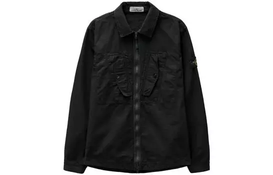 Куртка Stone Island Men с карманами на заклепках, черный