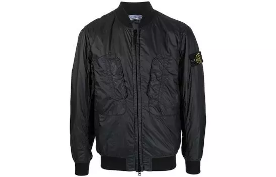 Куртка мужская Stone Island с вертикальнымм карманами, черный